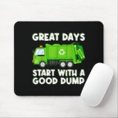 Cool Garbage Truck Good Dump Truck Men Kids Boys T Mousepad (Mit Mouse)