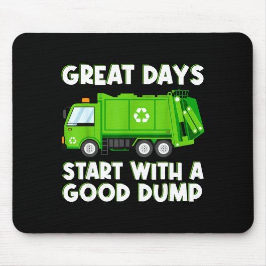 Cool Garbage Truck Good Dump Truck Men Kids Boys T Mousepad (Vorne)