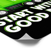 Cool Garbage Truck Good Dump Truck Men Kids Boys T Poster (Ecke)