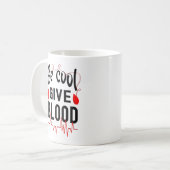 Cool geben Blut, Blut spenden modern Kaffeetasse (Vorderseite Links)
