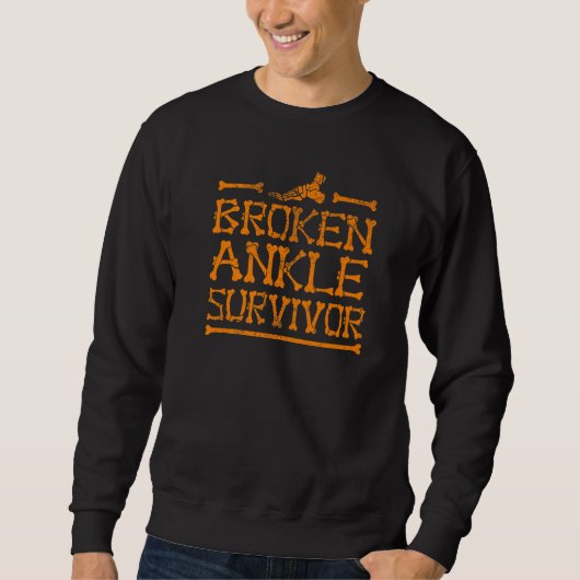 Cool gebrochener Knöchelüberwuchs Knochenpatient Sweatshirt (Vorderseite)