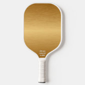 Cool gebürsteter metallischer Golddesign-eigener T Pickleball Schläger (Rückseite)