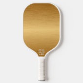 Cool gebürsteter metallischer Golddesign-eigener T Pickleball Schläger (Vorderseite)