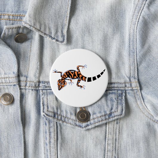 Cool GECKO - gefährdetes Tier - Lizard Button (Beispiel)