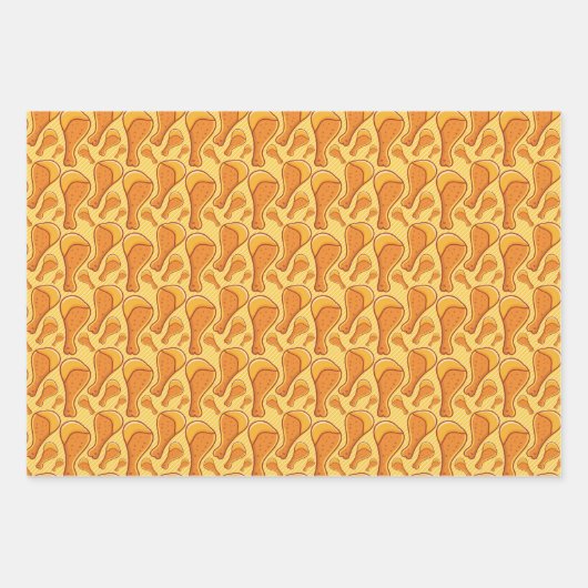 cool gedipptes Fastfood-Muster Geschenkpapier Set (Vorderseite 3)