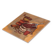 cool gefärbte Kaffeedekor Fliese (Seite)