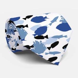 cool geflieste Strandfische Krawatte