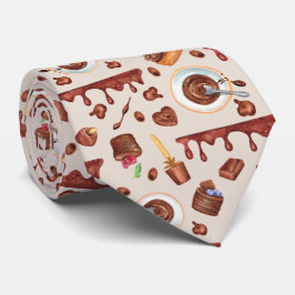 cool gefliester Schokoladengeflecht Krawatte