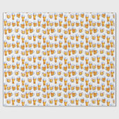 cool gefliestes Bier-Party Geschenkpapier (Flach)