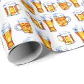 cool gefliestes Bier-Party Geschenkpapier (Rolleneckpunkt)