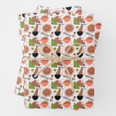 cool gefliestes chinesisches Party Geschenkpapier Set (Beispiel)