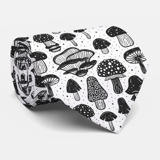 cool gefliestes Pilzmuster Krawatte (Gerollt)