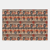 Cool gefliestes Western Party Geschenkpapier Set (Vorderseite)