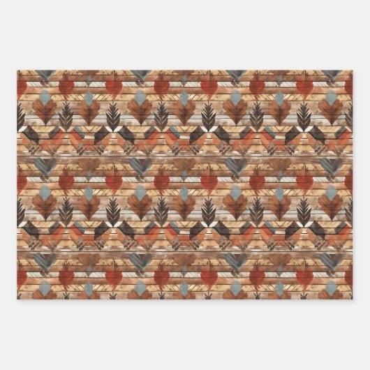 Cool gefliestes Western Party Geschenkpapier Set (Vorderseite 2)