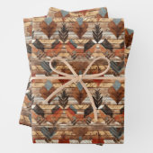 Cool gefliestes Western Party Geschenkpapier Set (Beispiel)