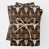 Cool gefliestes Western Party Geschenkpapier Set (Beispiel)