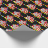 cool gefliestes Zirkusclown-Party Geschenkpapier (Ecke)