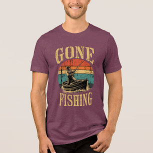 Cool gegangen angeln schön trendig stilvoll Tri-Blend shirt