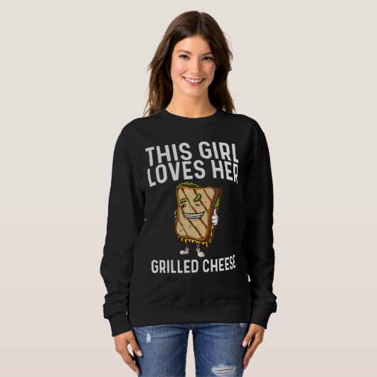 Cool gegrillter Käse Art für Mädchen Kinder Sandwi Sweatshirt (Vorne ganz)