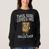 Cool gegrillter Käse Art für Mädchen Kinder Sandwi Sweatshirt (Vorderseite)