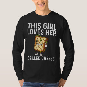Cool gegrillter Käse Art für Mädchen Kinder Sandwi T-Shirt