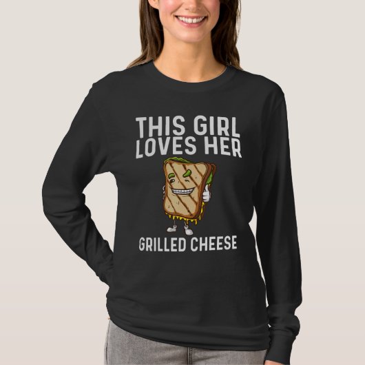 Cool gegrillter Käse Art für Mädchen Kinder Sandwi T-Shirt (Vorderseite)