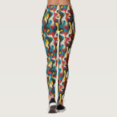 Cool gekachelte abstrakte Leggings (Rückseite)