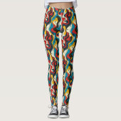 Cool gekachelte abstrakte Leggings (Vorderseite)
