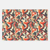 Cool gekachelte abstrakte Streifenpapierblätter Geschenkpapier Set (Vorderseite 3)