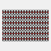 Cool gekachelte Kartenmuster Anzug Casino Party Geschenkpapier Set (Vorderseite 3)