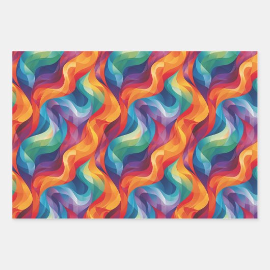 Cool gekacheltes abstraktes Muster Geschenkpapier Set (Vorderseite)