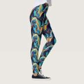 Cool gekacheltes abstraktes Muster Leggings (Rechts)