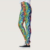 Cool gekacheltes abstraktes Muster Leggings (Links)