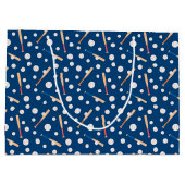 cool gekacheltes Baseball-Party Große Geschenktüte (Rückseite)