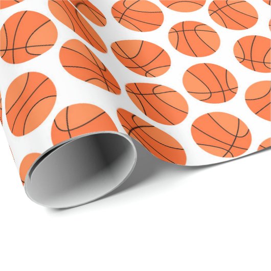cool gekacheltes Basketballsportmuster Geschenkpapier (Rolleneckpunkt)