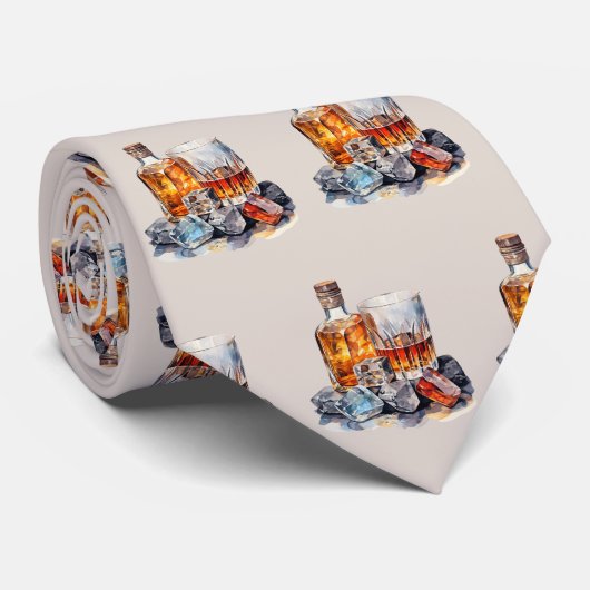 Cool gekacheltes Bourbon-Muster Krawatte (Gerollt)