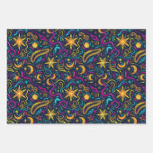 Cool gekacheltes Galaxy-Party Geschenkpapier Set (Vorderseite 2)