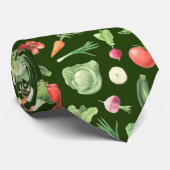 cool gekacheltes Gemüsemuster Nackenband Krawatte (Gerollt)