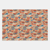 cool gekacheltes japanisches Lebensmittelmuster Geschenkpapier Set (Vorderseite 3)