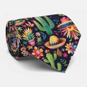 Cool gekacheltes mexikanisches Muster Krawatte (Gerollt)