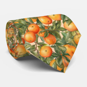 Cool gekacheltes Orangenmuster Krawatte