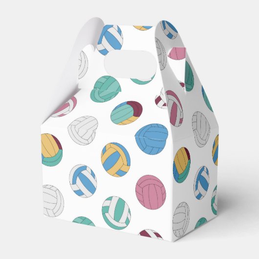 cool gekacheltes Party mit Volleyballs Geschenkschachtel (Rückseite)
