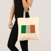 Cool geknetete Irish Flag Tote Bag Tragetasche (Vorderseite (Produkt))
