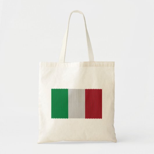 Cool geknetete italienische Flag Tote Bag Tragetasche (Vorne)