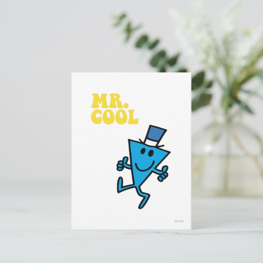 Cool | Gelbe Buchstaben Postkarte (Stehend Vorderseite)