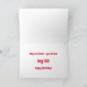 Cool Gelbe Gummikeule Hübsche 50. Geburtstag Karte (Innenseite)