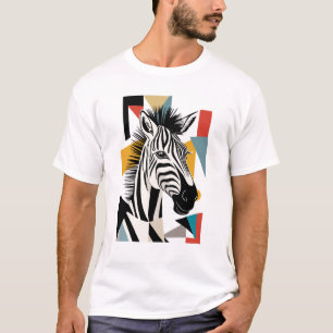 Cool Geometrie Zebra African Wildlife T-Shirt