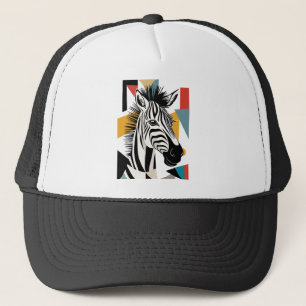 Cool Geometrie Zebra African Wildlife Truckerkappe