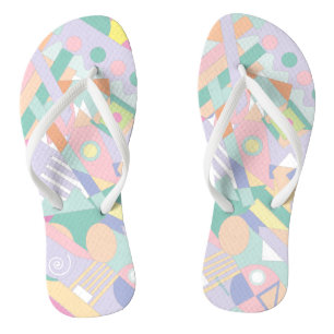 Cool geometrische Abstrakte Fun Graphic Flip Flops Badesandalen