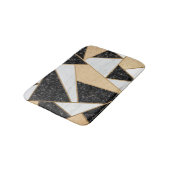 Cool geometrischer Marmor Badematte (Schrägansicht)
